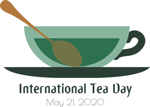 Transparent International Tea Day Coffee cup Logo Font for Tea Day for International Tea Day