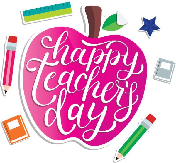 Transparent World Teacher's Day Logo Line Point for Teachers' Days for World Teachers Day