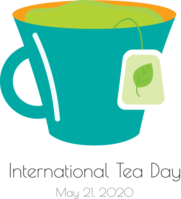 Transparent International Tea Day Logo Green Flowerpot for Tea Day for International Tea Day