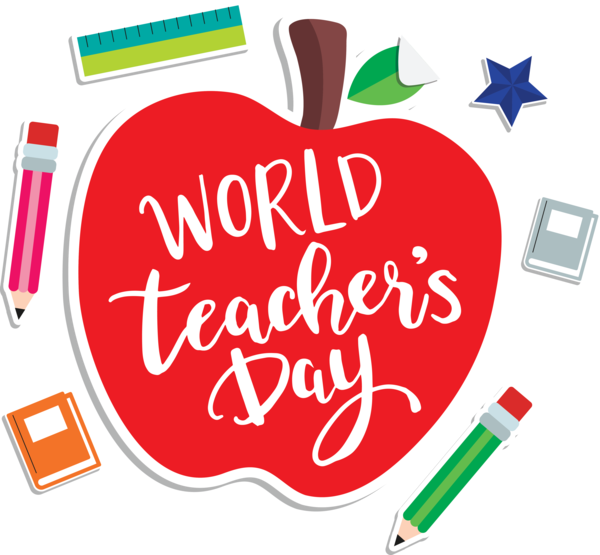Transparent World Teacher's Day Logo Produce Line for Teachers' Days for World Teachers Day