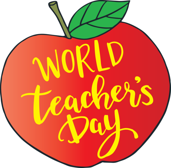 Transparent World Teacher's Day Logo Natural foods Local food for Teachers' Days for World Teachers Day