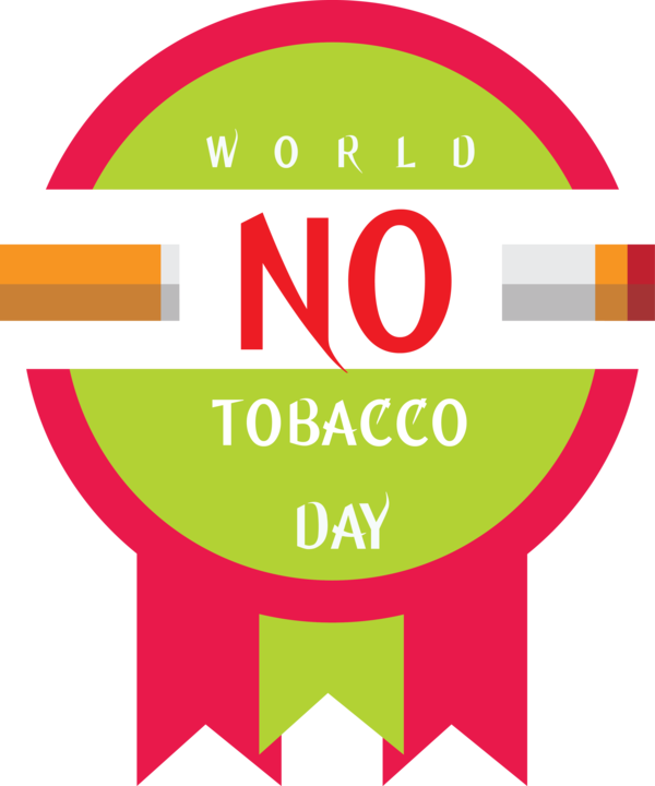 Transparent World No-Tobacco Day Logo Yellow Line for No Tobacco Day for World No Tobacco Day