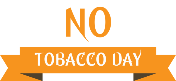 Transparent World No-Tobacco Day Logo Font Yellow for No Tobacco Day for World No Tobacco Day