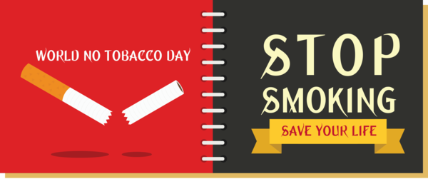 Transparent World No-Tobacco Day Logo Banner Angle for No Tobacco Day for World No Tobacco Day