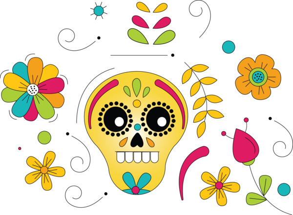 Transparent Day of the Dead Floral design Visual arts Cut flowers for Calavera for Day Of The Dead