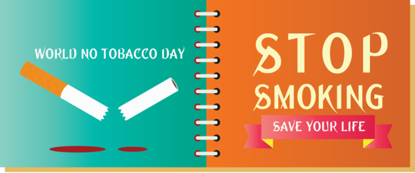 Transparent World No-Tobacco Day Logo Banner Line for No Tobacco Day for World No Tobacco Day