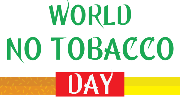 Transparent World No-Tobacco Day Logo Font Green for No Tobacco Day for World No Tobacco Day