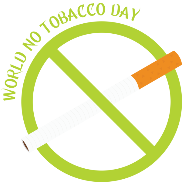 Transparent World No-Tobacco Day Smoking cessation Logo Angle for No Tobacco Day for World No Tobacco Day