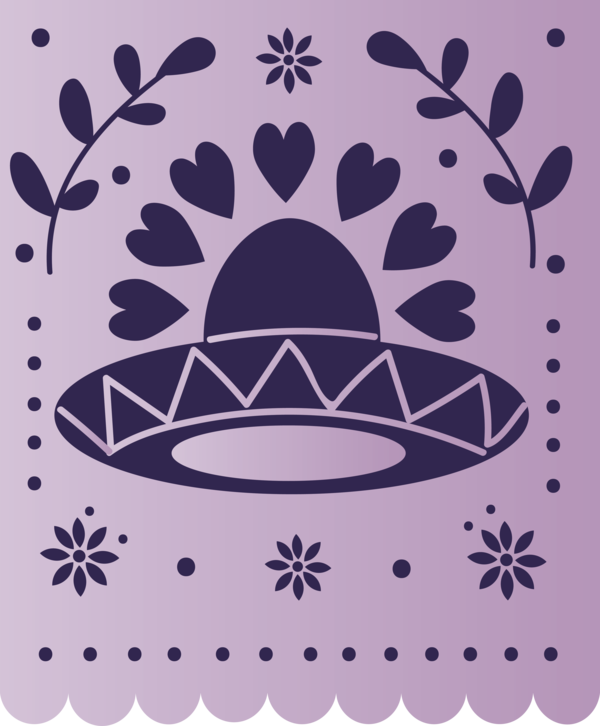 Transparent Day of the Dead Visual arts Pattern Purple for Mexican Bunting for Day Of The Dead