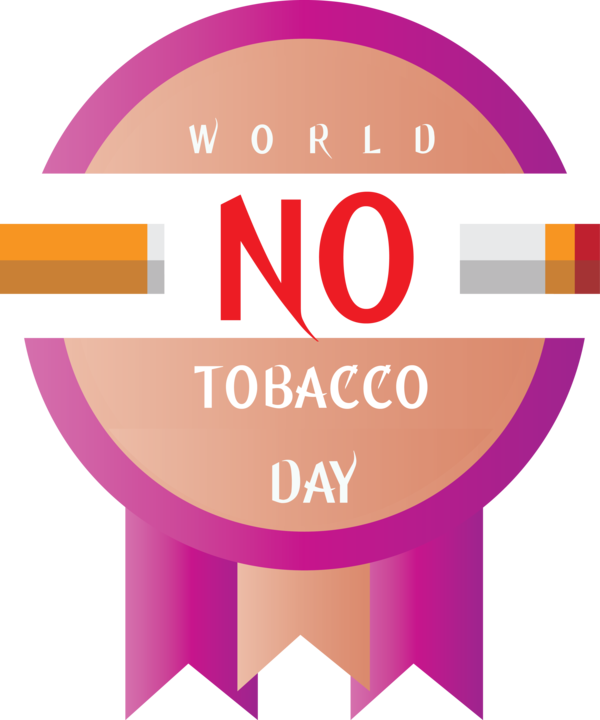 Transparent World No-Tobacco Day Logo Design Pink M for No Tobacco Day for World No Tobacco Day