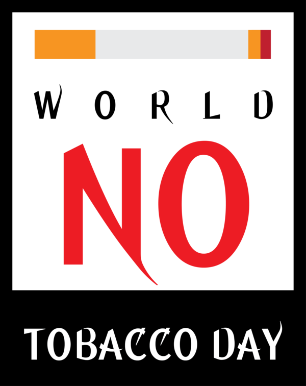 Transparent World No-Tobacco Day Logo Number Line for No Tobacco Day for World No Tobacco Day