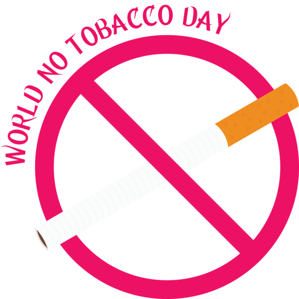 Transparent World No-Tobacco Day Smoking cessation Logo Angle for No Tobacco Day for World No Tobacco Day