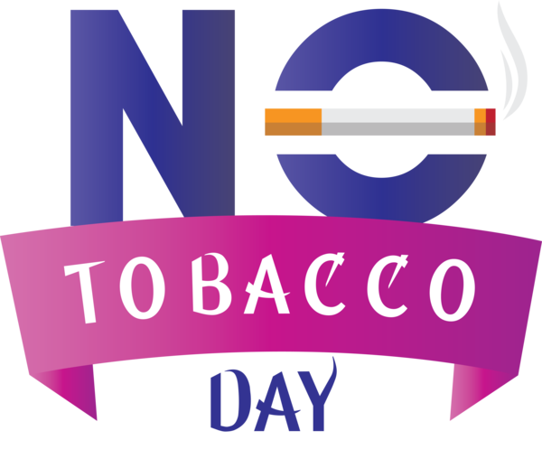 Transparent World No-Tobacco Day Logo Font Purple for No Tobacco Day for World No Tobacco Day