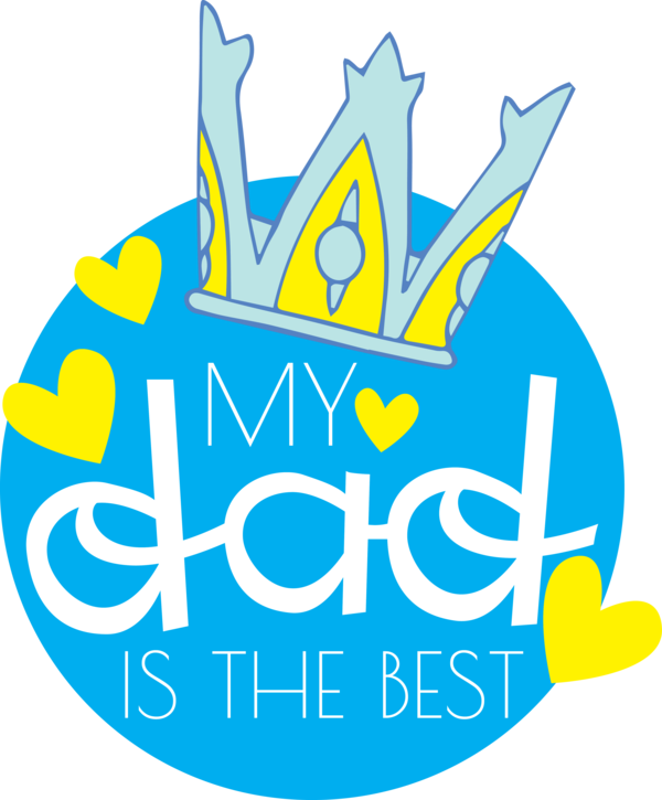 Transparent Father's Day Logo Design Yellow for Happy Father's Day for Fathers Day