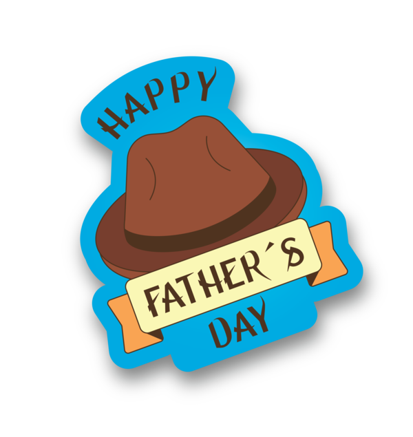 Transparent Father's Day Logo Hat label.m for Happy Father's Day for Fathers Day