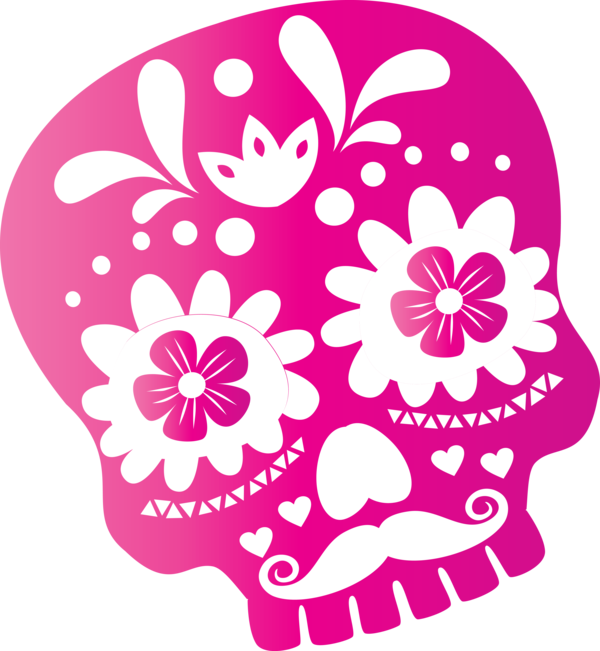 Transparent Day of the Dead Petal Visual arts Floral design for Calavera for Day Of The Dead