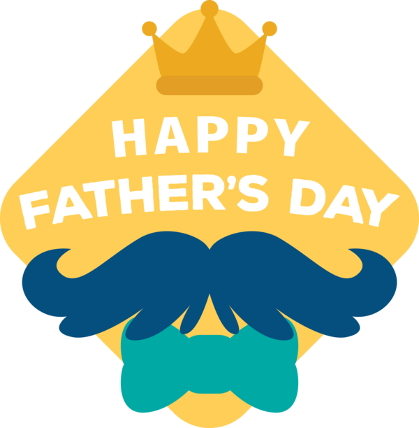 Transparent Father's Day Logo Yellow Design for Happy Father's Day for Fathers Day