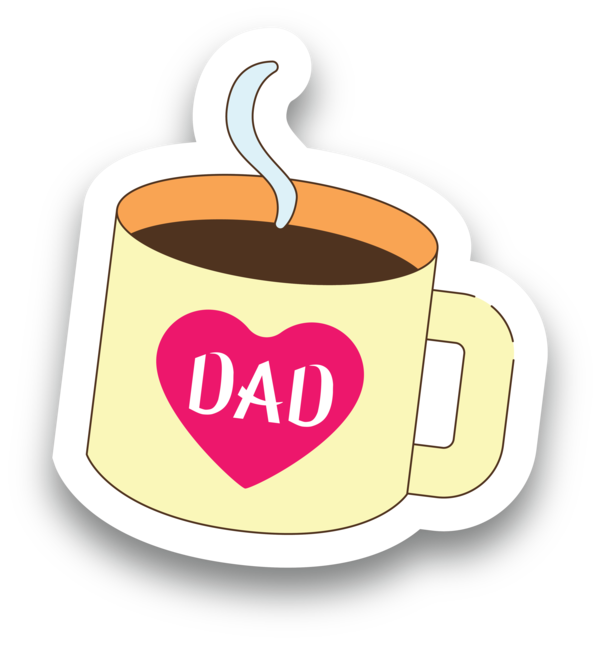 Transparent Father's Day Coffee cup Coffee Mug for Happy Father's Day for Fathers Day