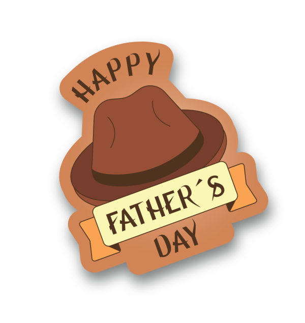 Transparent Father's Day Logo Font Hat for Happy Father's Day for Fathers Day