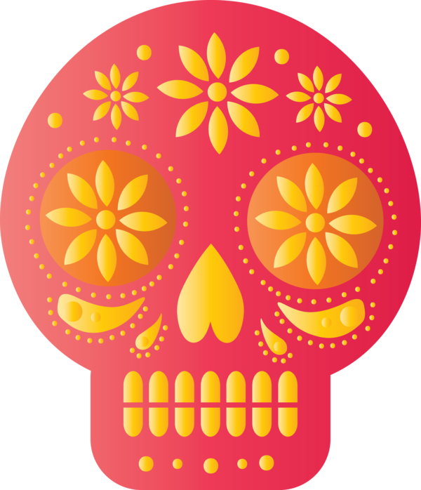 Transparent Day of the Dead Icon Cloud Snow for Mexican Bunting for Day Of The Dead