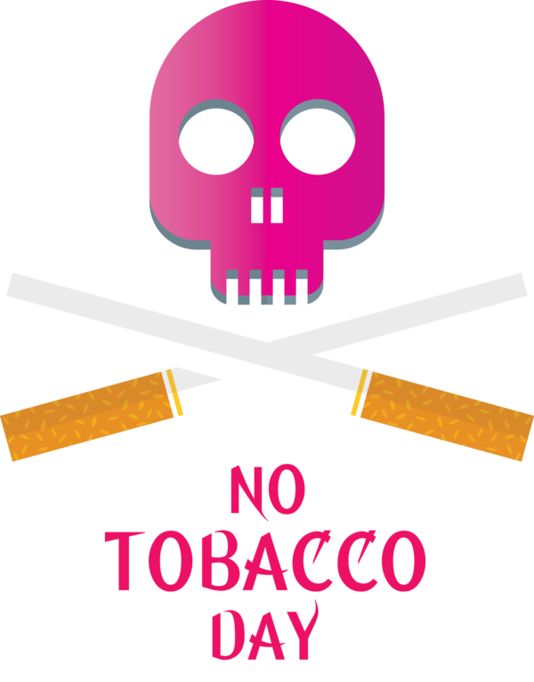 Transparent World No-Tobacco Day Logo Pink M Line for No Tobacco Day for World No Tobacco Day