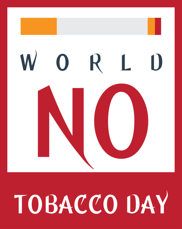 Transparent World No-Tobacco Day Logo Font Line for No Tobacco Day for World No Tobacco Day