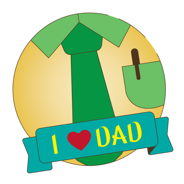 Transparent Father's Day Logo Circle Green for Happy Father's Day for Fathers Day