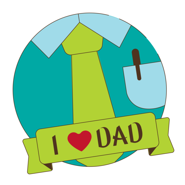 Transparent Father's Day Logo Green Circle for Happy Father's Day for Fathers Day