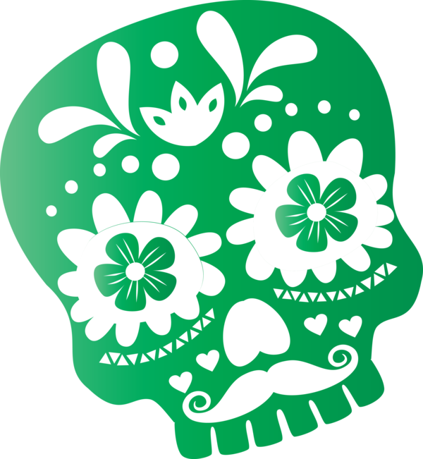 Transparent Day of the Dead Floral design Leaf Petal for Calavera for Day Of The Dead