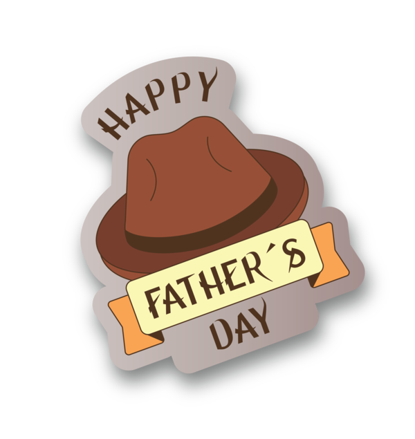 Transparent Father's Day Logo Font Hat for Happy Father's Day for Fathers Day