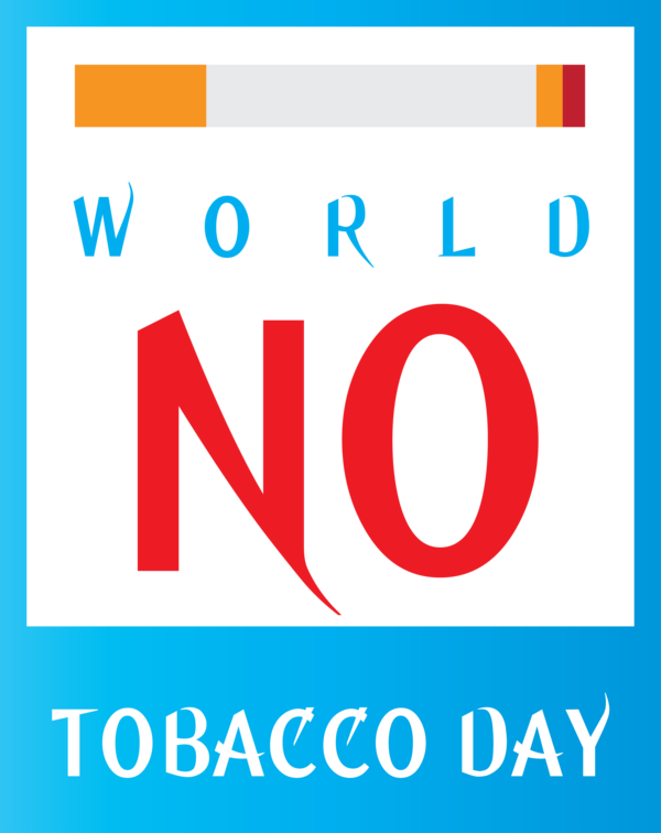 Transparent World No-Tobacco Day Logo Font Line for No Tobacco Day for World No Tobacco Day