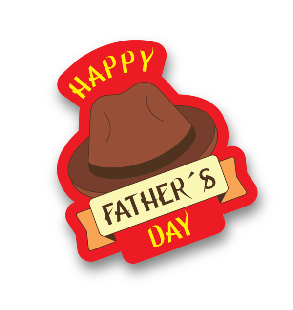 Transparent Father's Day Logo Font Hat for Happy Father's Day for Fathers Day