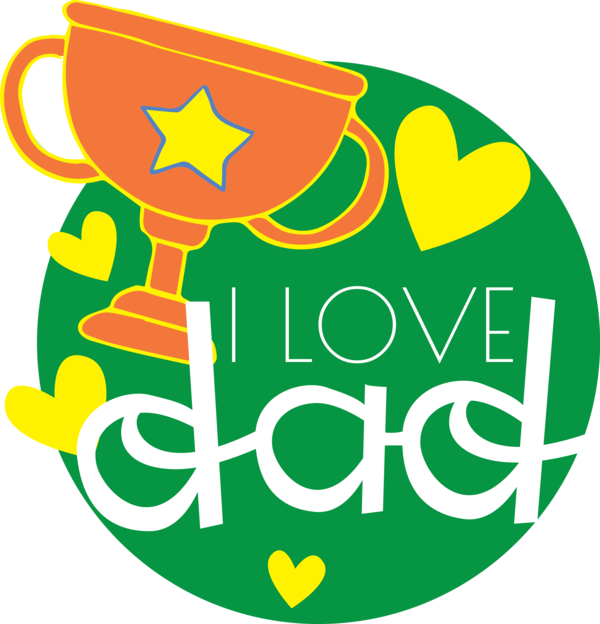 Transparent Father's Day Logo Produce Green for Happy Father's Day for Fathers Day