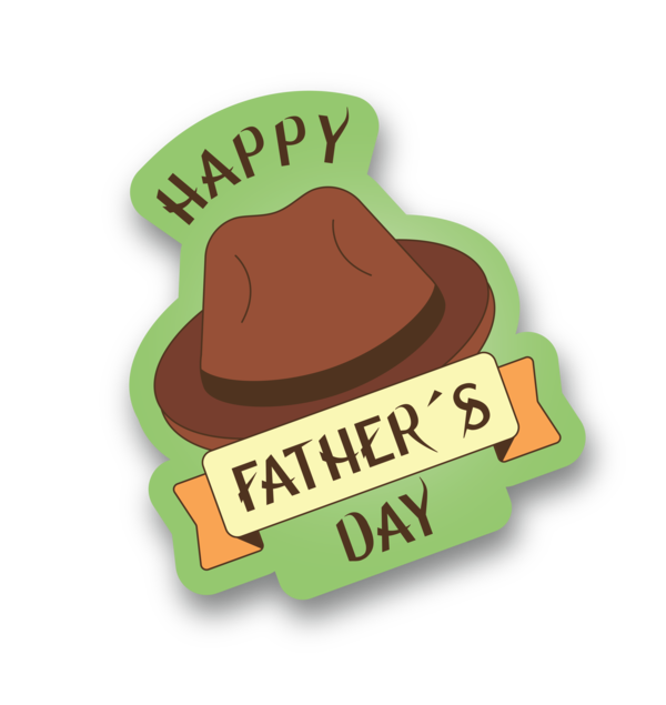 Transparent Father's Day Logo Font Hat for Happy Father's Day for Fathers Day