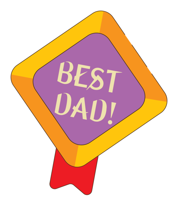 Transparent Father's Day Angle Logo Line for Happy Father's Day for Fathers Day