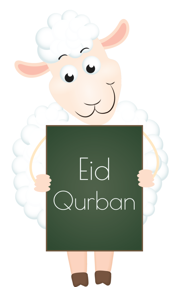 Transparent Eid al-Adha Character Green Behavior for Eid Qurban for Eid Al Adha