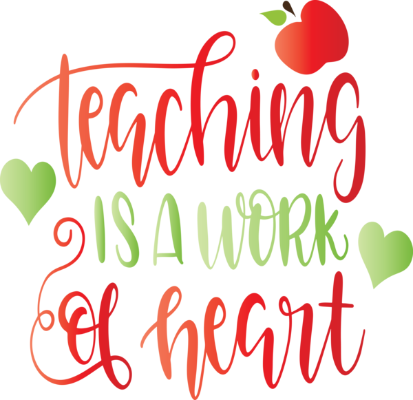Transparent World Teacher's Day Logo Valentine's Day Line for Teachers' Days for World Teachers Day