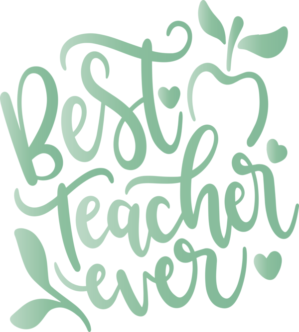 Transparent World Teacher's Day Logo Font Leaf for Teachers' Days for World Teachers Day