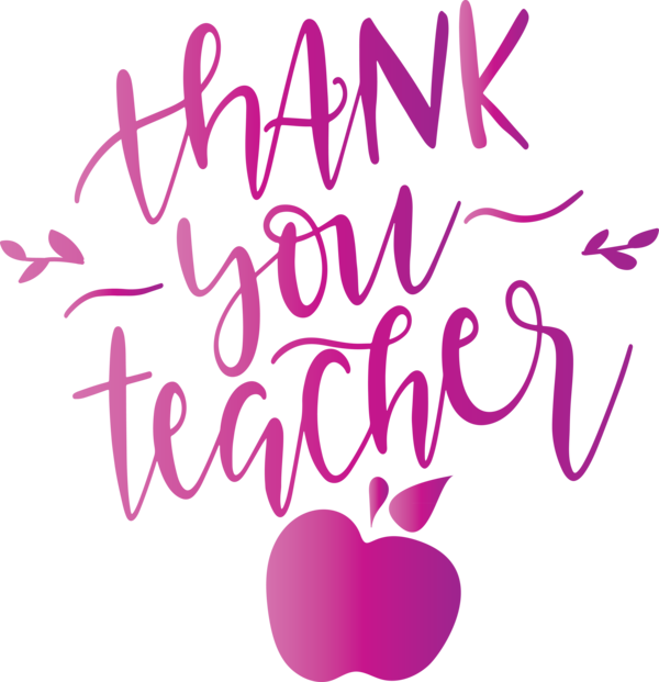 Transparent World Teacher's Day Design Logo Pink M for Teachers' Days for World Teachers Day