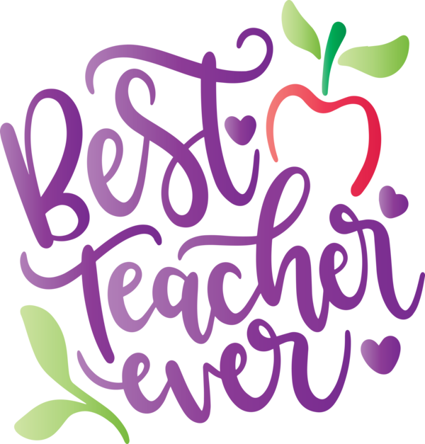 Transparent World Teacher's Day Logo Design Calligraphy for Teachers' Days for World Teachers Day