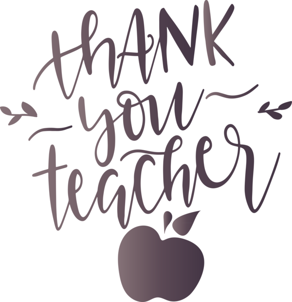 Transparent World Teacher's Day Font Calligraphy Logo for Teachers' Days for World Teachers Day
