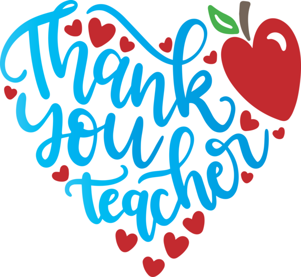 Transparent World Teacher's Day Logo Valentine's Day Line for Teachers' Days for World Teachers Day