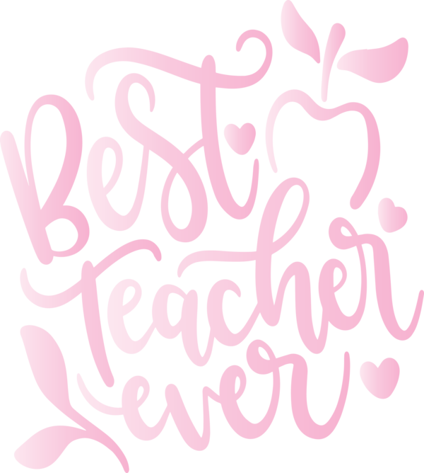 Transparent World Teacher's Day Logo Pink M Pattern for Teachers' Days for World Teachers Day