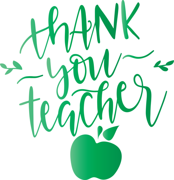 Transparent World Teacher's Day Leaf Plant stem Logo for Teachers' Days for World Teachers Day