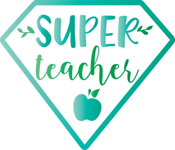 Transparent World Teacher's Day Logo Green Line for Teachers' Days for World Teachers Day