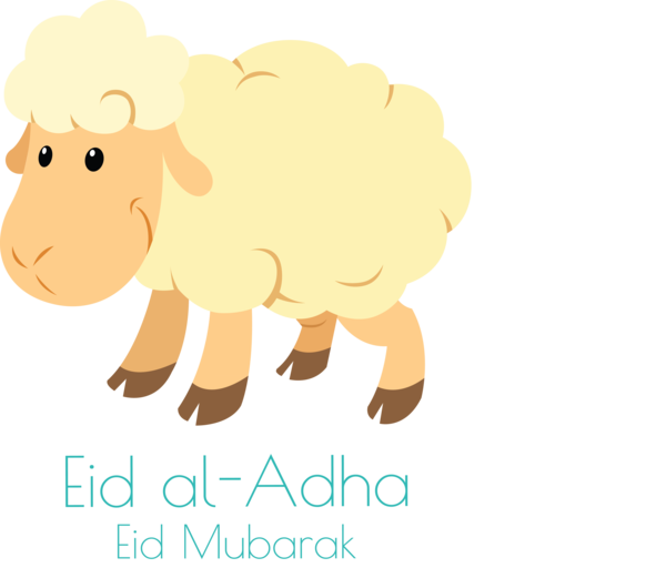 Transparent Eid al-Adha Goat Cartoon Mashimaro for Eid Qurban for Eid Al Adha