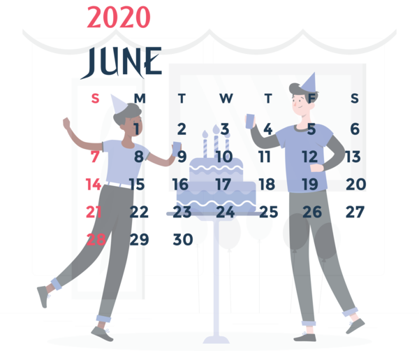 Transparent New Year Birthday Birthday cake for Printable 2020 Calendar for New Year
