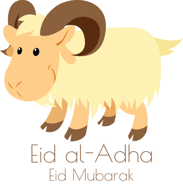 Transparent Eid al-Adha Cartoon Goat animation for Eid Qurban for Eid Al Adha