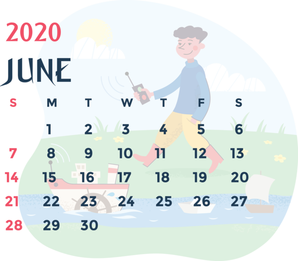 Transparent New Year Line Organization Point for Printable 2020 Calendar for New Year
