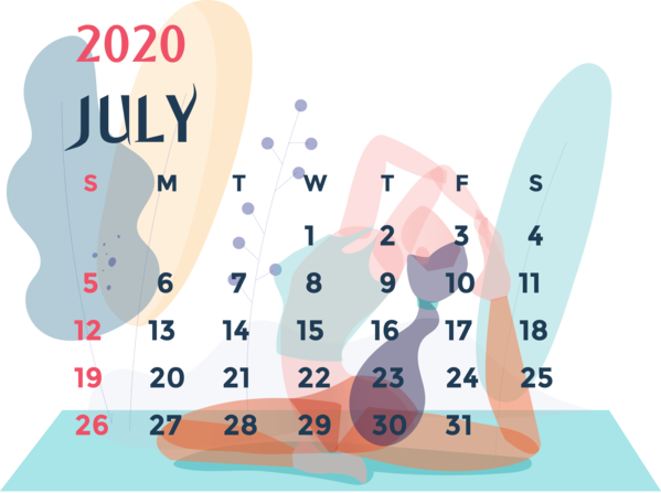 Transparent New Year Design Calendar Line for Printable 2020 Calendar for New Year
